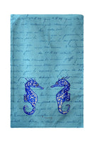 Blue Sea Horses Beach Towel