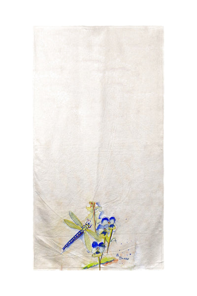 Blue Dragonfly Beach Towel
