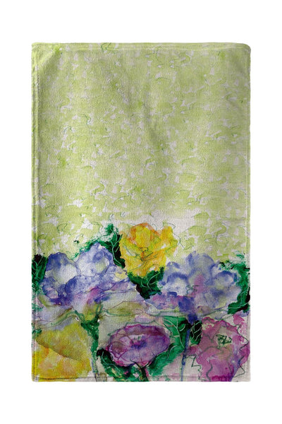 Watercolor Garden Beach Towel