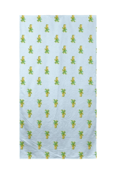 Pineapple Blue Multi Beach Towel