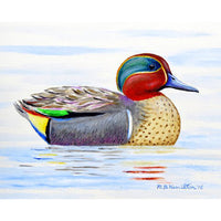 Green Wing Teal Beach Towel