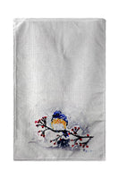 Blue Bird & Snow Beach Towel