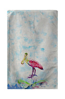 Betsy's Pink Spoonbill Beach Towel