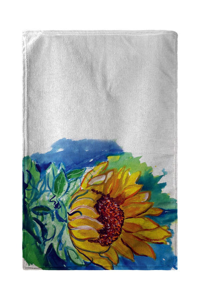 Windy Sunflower Beach Towel