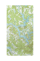 Lewis Smith Lake, AL Nautical Map Beach Towel