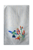 Hummingbird & Fire Plant Beach Towel