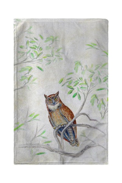 Great Horned Owl Beach Towel