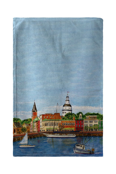 Annapolis City Dock Beach Towel