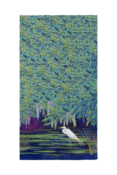 Egret Lagoon Beach Towel