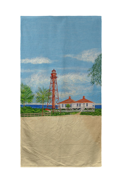 Sanibel Lighthouse, FL Beach Towel