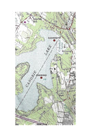 Canobie Lake, NH Nautical Map Beach Towel