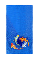 Swirling Koi Beach Towel