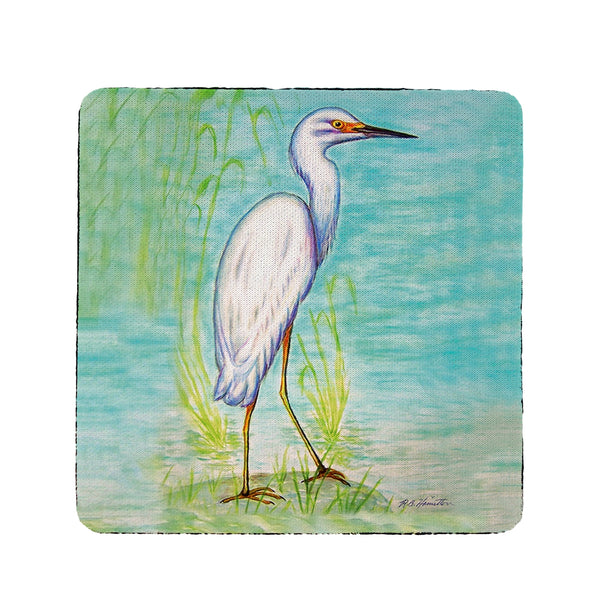 Snowy Egret Coaster Set of 4