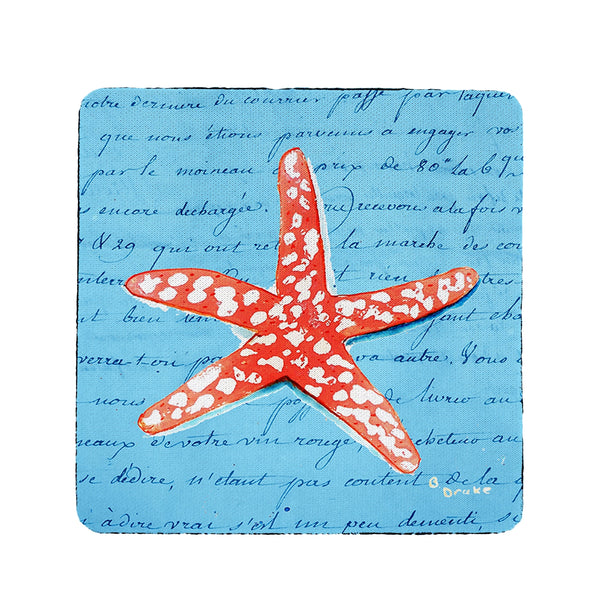 Coral Starfish Coaster Set of 4