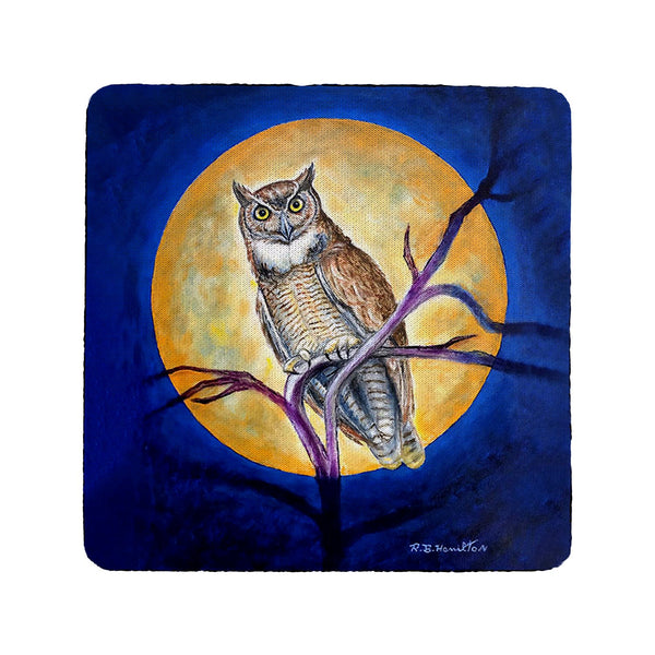 Owl in Moon Coaster Set of 4
