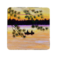 Sunset Fishing Coaster Set of 4