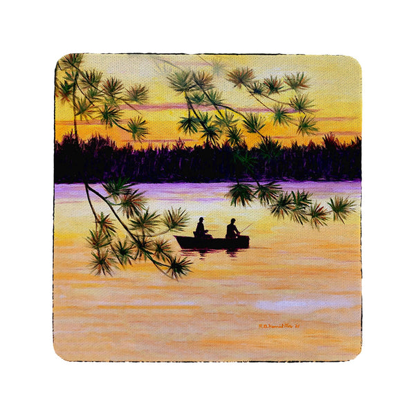 Sunset Fishing Coaster Set of 4