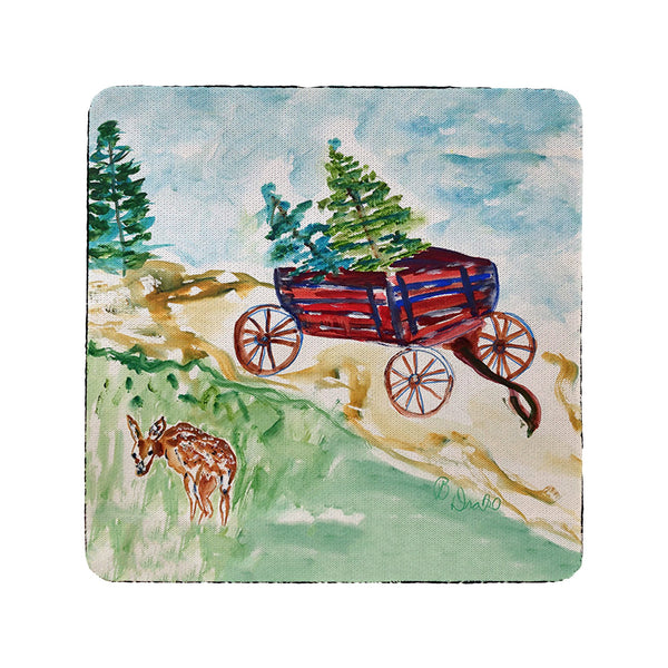 Christmas Wagon Coaster Set of 4