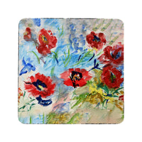 Red Poppies Coaster Set of 4