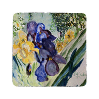 Yellow & Blue Iris Coaster Set of 4