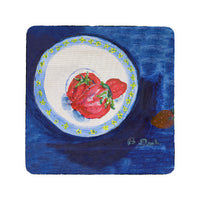 Strawberry Plate Coaster Set of 4