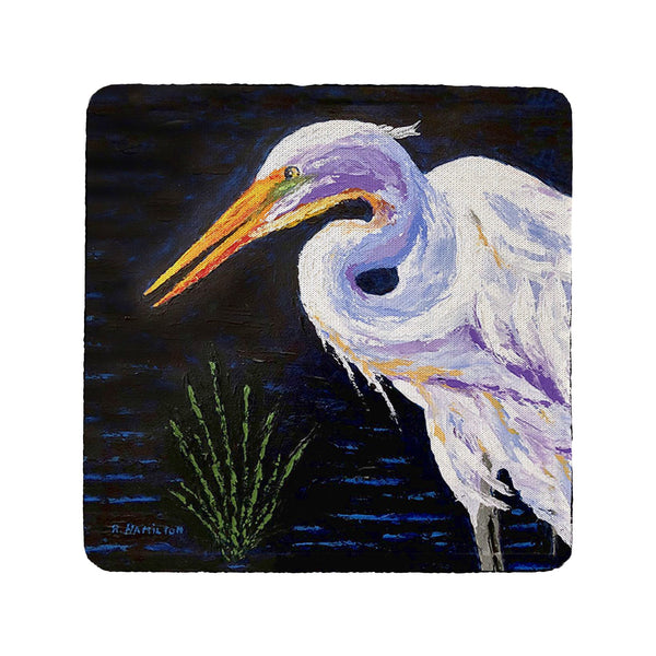 Palette Great Egret Coaster Set of 4