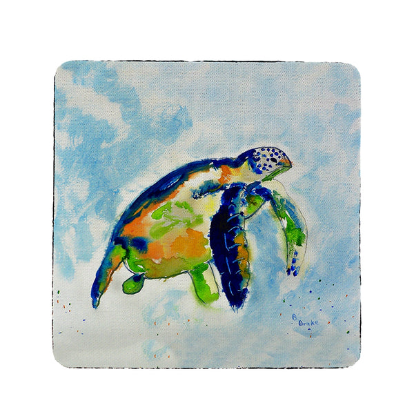 Blue Sea Turtle Coaster Set of 4