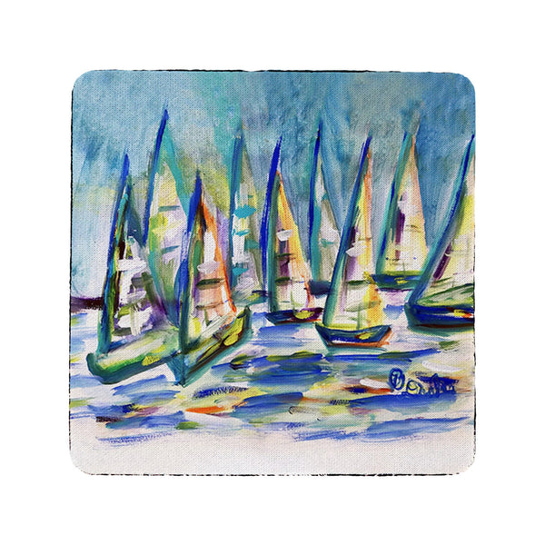 Many Sailboats Coaster Set of 4