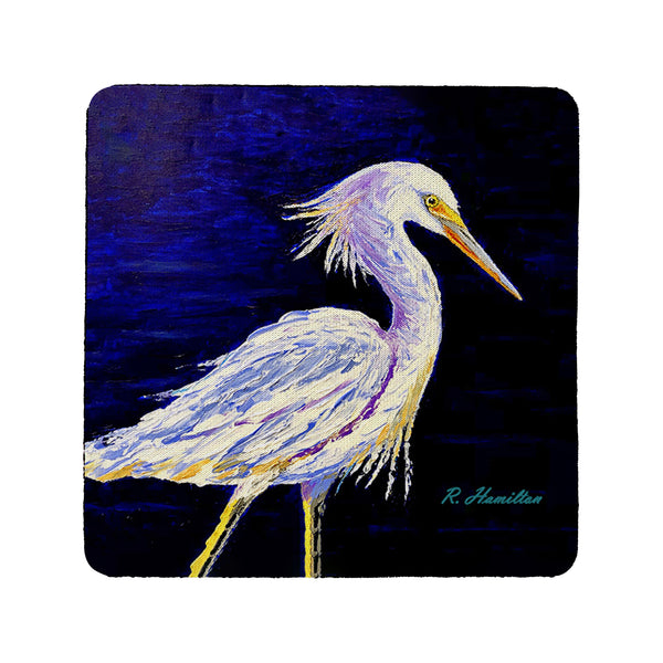 Palette Snowy Egret Coaster Set of 4