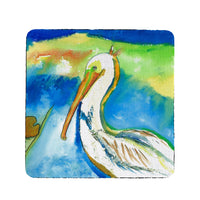 White Pelican Coaster Set of 4