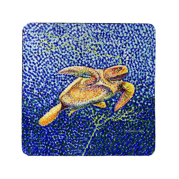 Pointilist Sea Turtle Coaster Set of 4