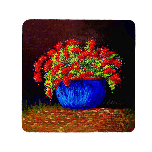 Potted Geraniums Coaster Set of 4