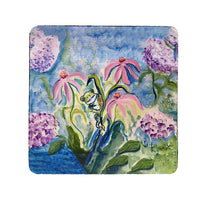 Frog & Pink Flowers Coaster Set of 4
