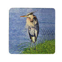 Windy Blue Heron Coaster Set of 4