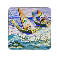 Sailboats Tacking Coaster Set of 4