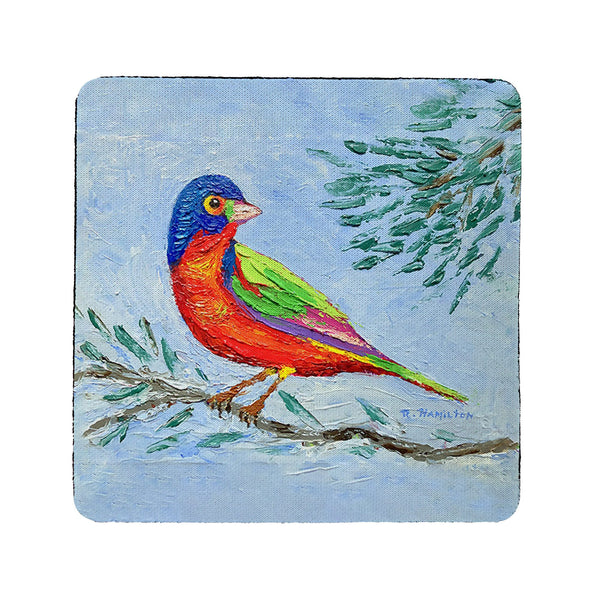 Palette Painted Bunting Coaster Set of 4