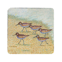 Pointillist Sanderlings Coaster Set of 4