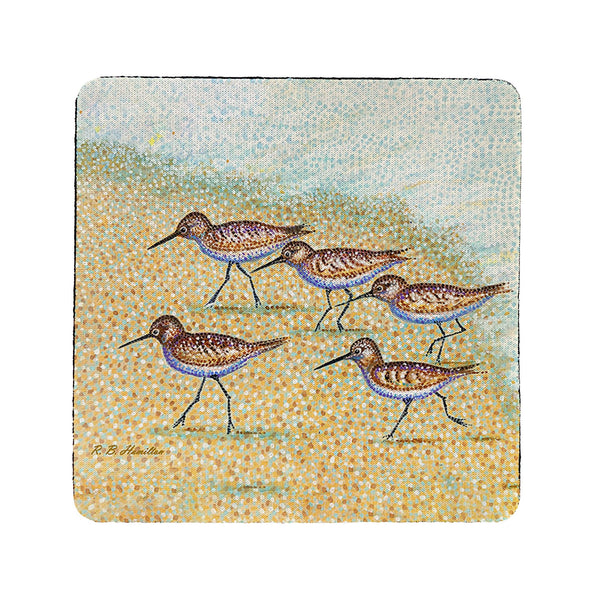 Pointillist Sanderlings Coaster Set of 4