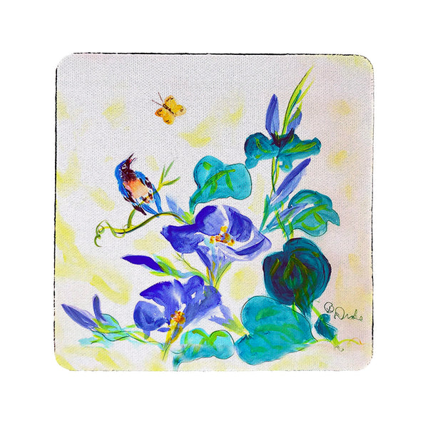 Blue Morning Glories Coaster Set of 4