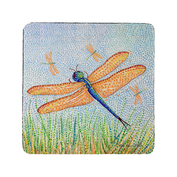 Pointillist Dragonfly Coaster Set of 4