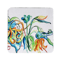 Orange Floral Coaster Set of 4