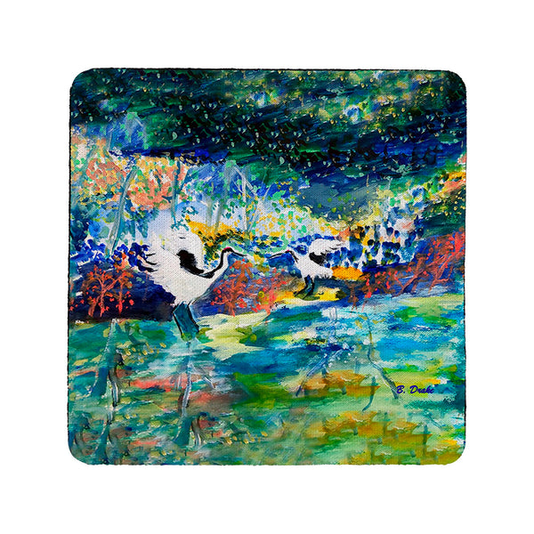Colorful Cranes Coaster Set of 4
