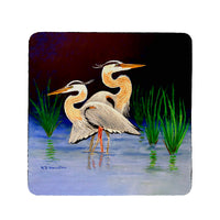 Two Blue Herons Coaster Set of 4