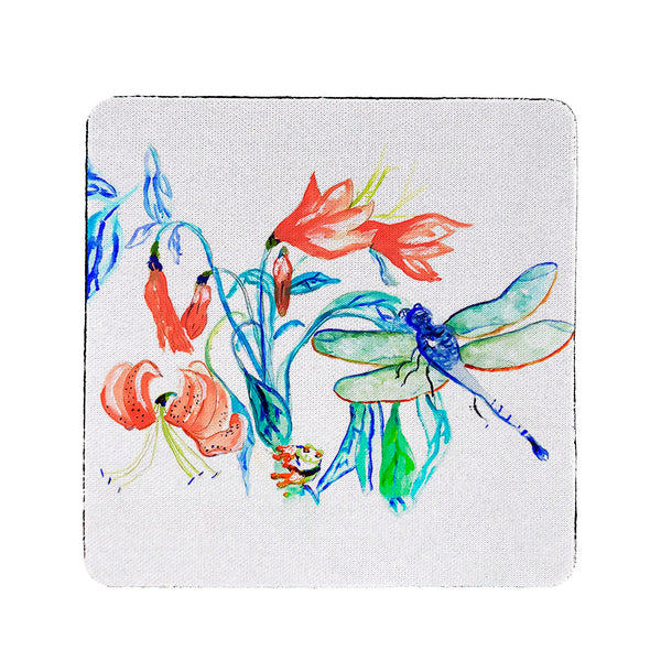 Blue & Green Dragonfly Coaster Set of 4