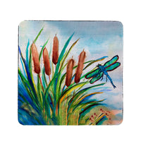 Dragonfly & Cattails Coaster Set of 4