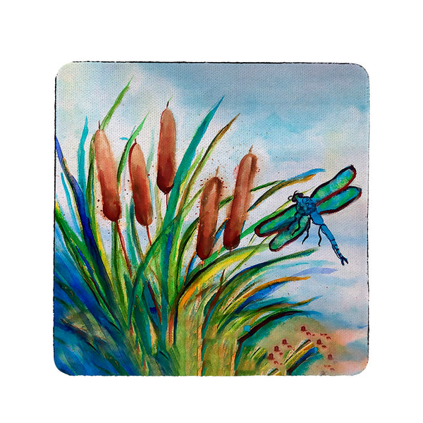 Dragonfly & Cattails Coaster Set of 4