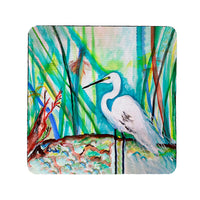 Egret in Marsh Coaster Set of 4