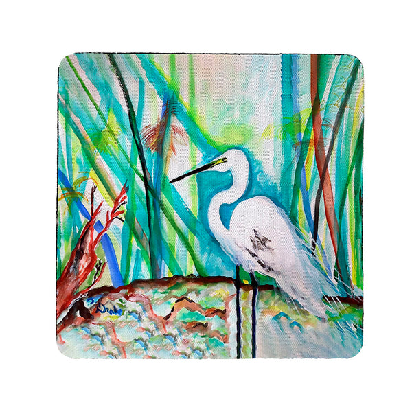 Egret in Marsh Coaster Set of 4