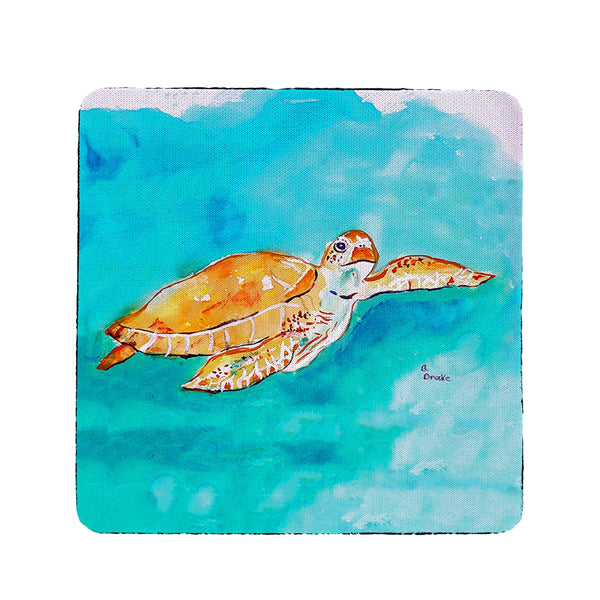 Brown Sea Turtle Coaster Set of 4