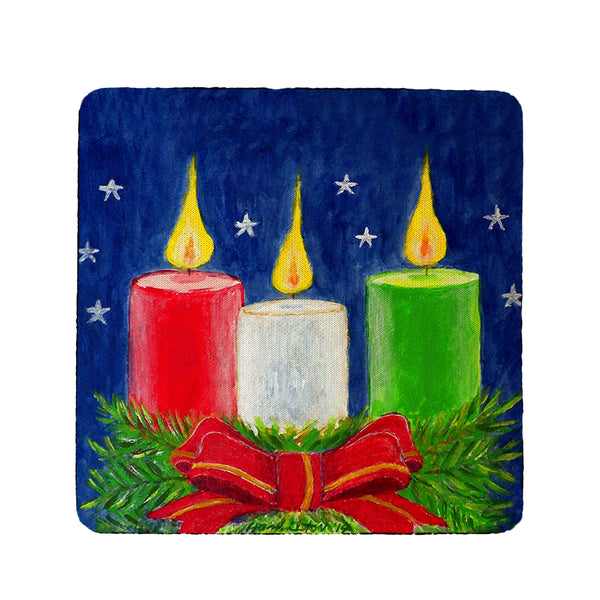 Christmas Candles Coaster Set of 4